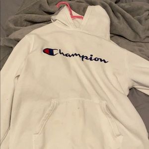 White champion hoodie